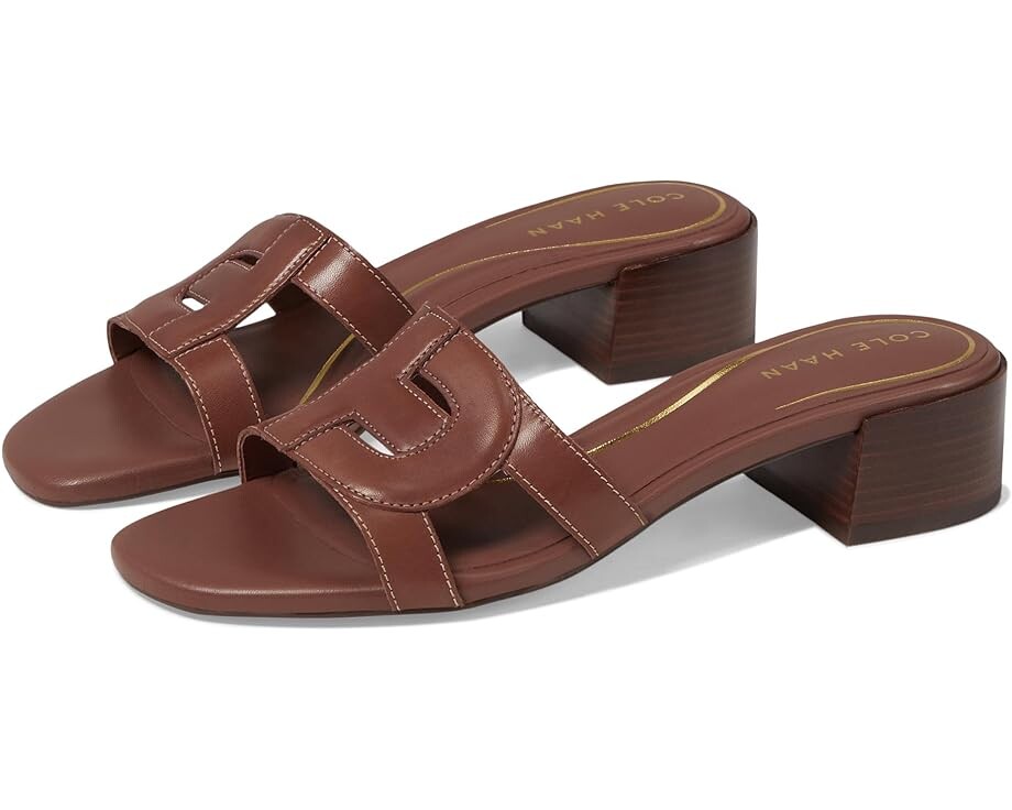 

Сандалии Cole Haan Chrisee Block Heel, цвет Dark Cuoio Leather