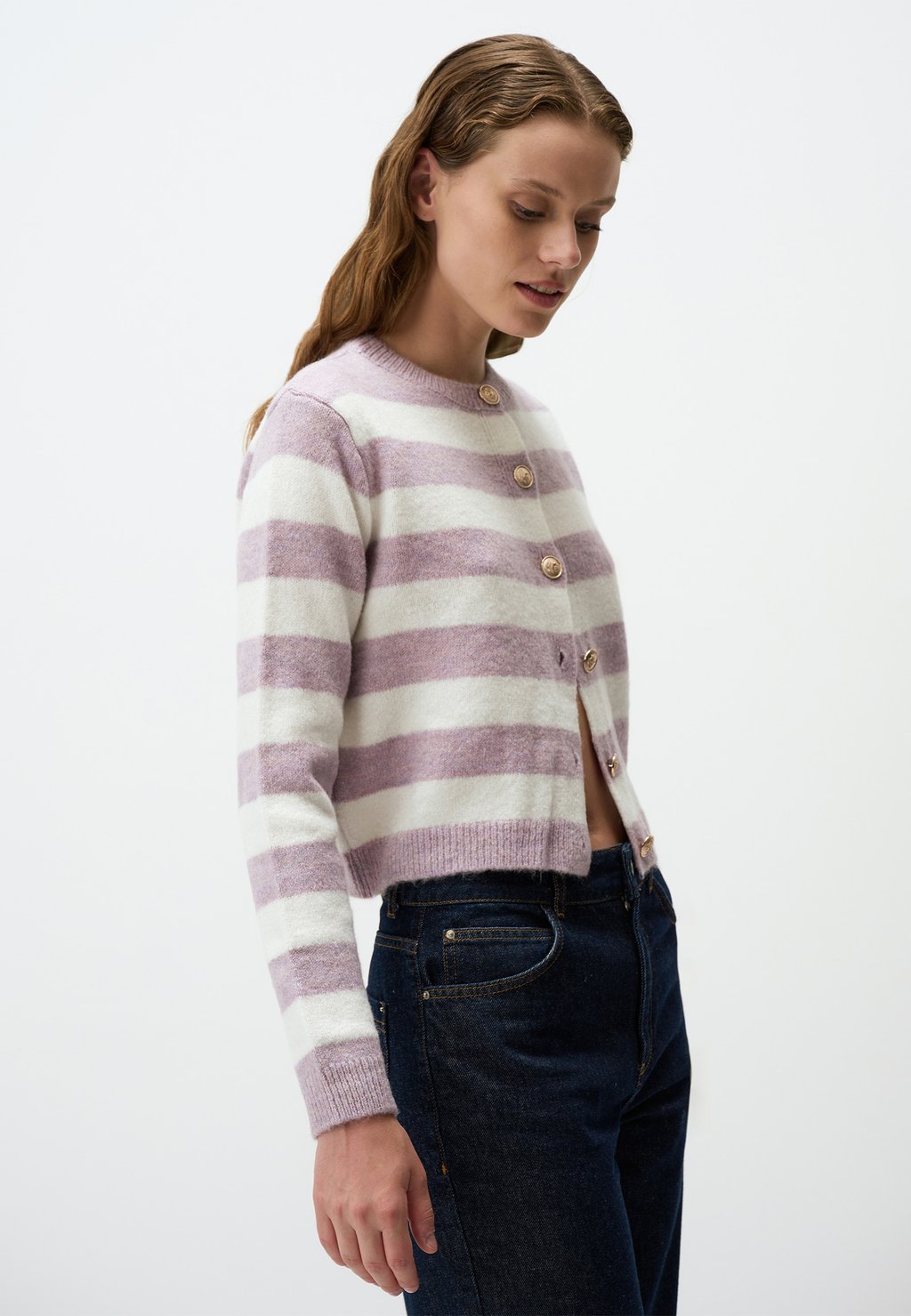 

Кардиган LONG SLEEVED STRIPED PATTERNED Jimmy Key, сиреневый