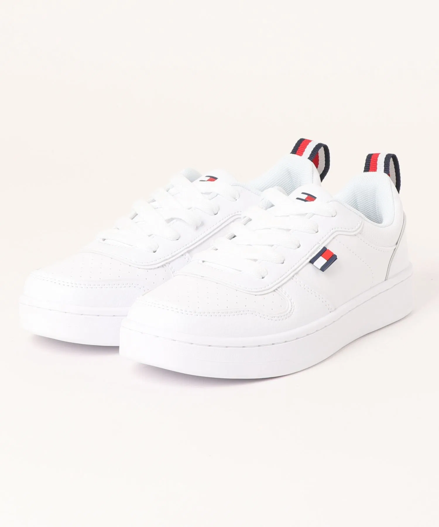 Детские кеды из искусственной кожи TOMMY HILFIGER CADE COURT LOW белые