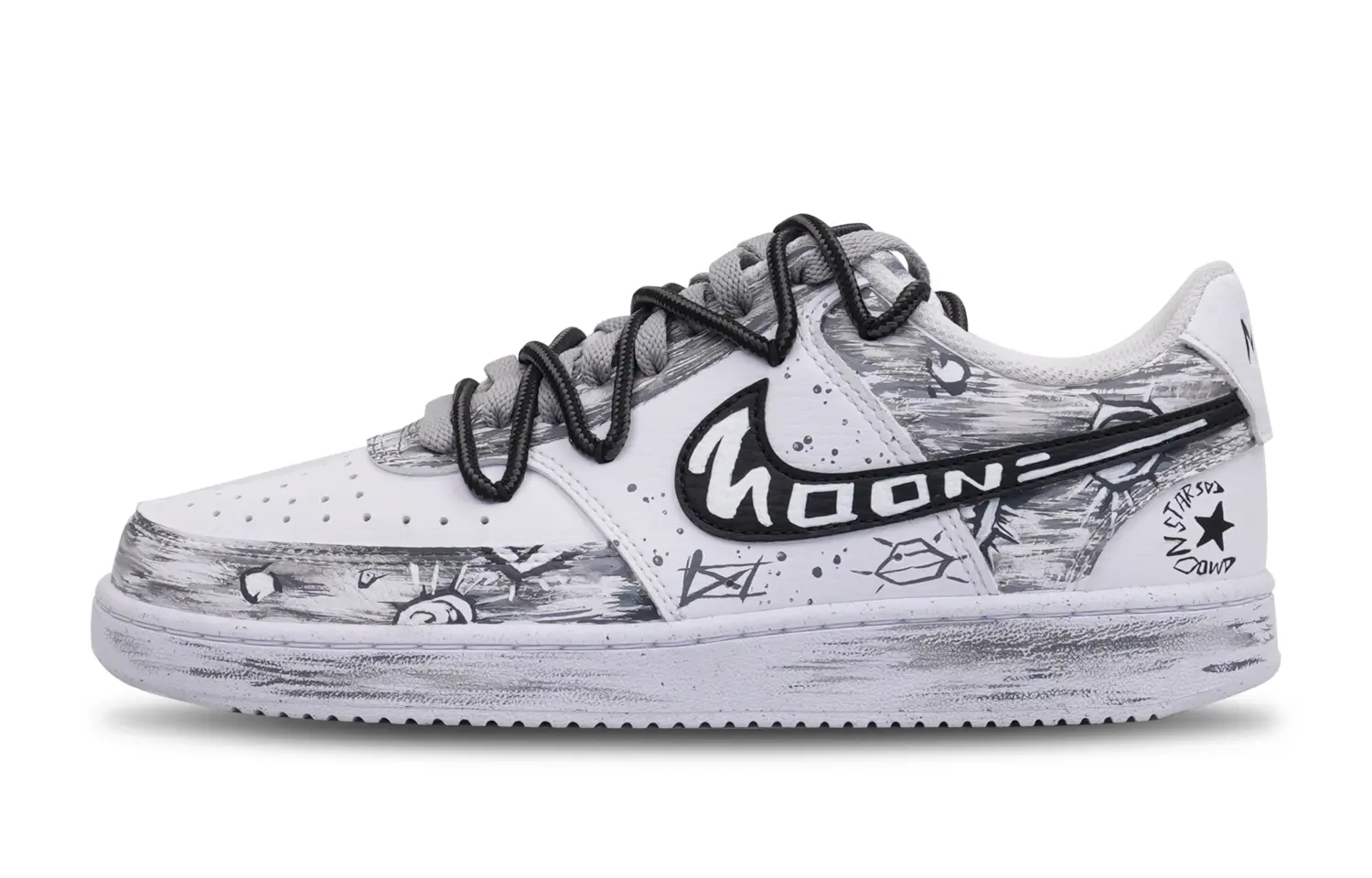 

Кроссовки Nike Court Vision 1 Skateboarding Shoes Women's Low-top Grey/white, серый