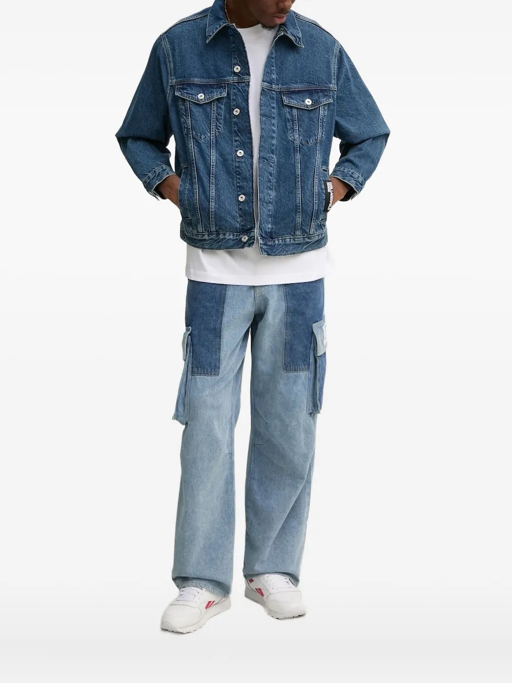 

Джинсовая куртка с логотипом Karl Lagerfeld Jeans, синий