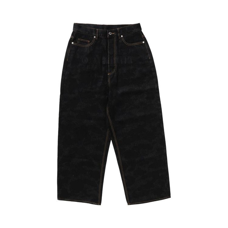

Брюки BAPE 1st Camo Destroyed Loose Fit Denim Pants, Black