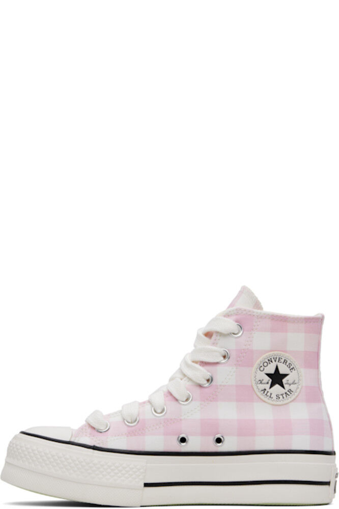 Кроссовки Chuck Taylor All Star Gingham розового и белого цвета Converse — фото 3