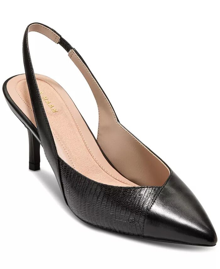 Женские туфли-лодочки с открытой пяткой Cole Haan, черный