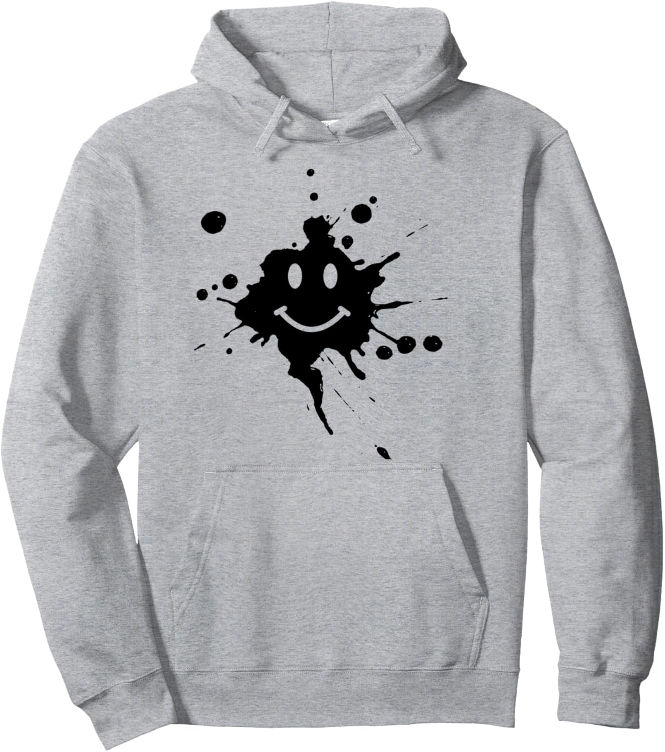 

Счастливая улыбающаяся толстовка с безумным лицом-брызганием Mud Splatter Apparel, серый