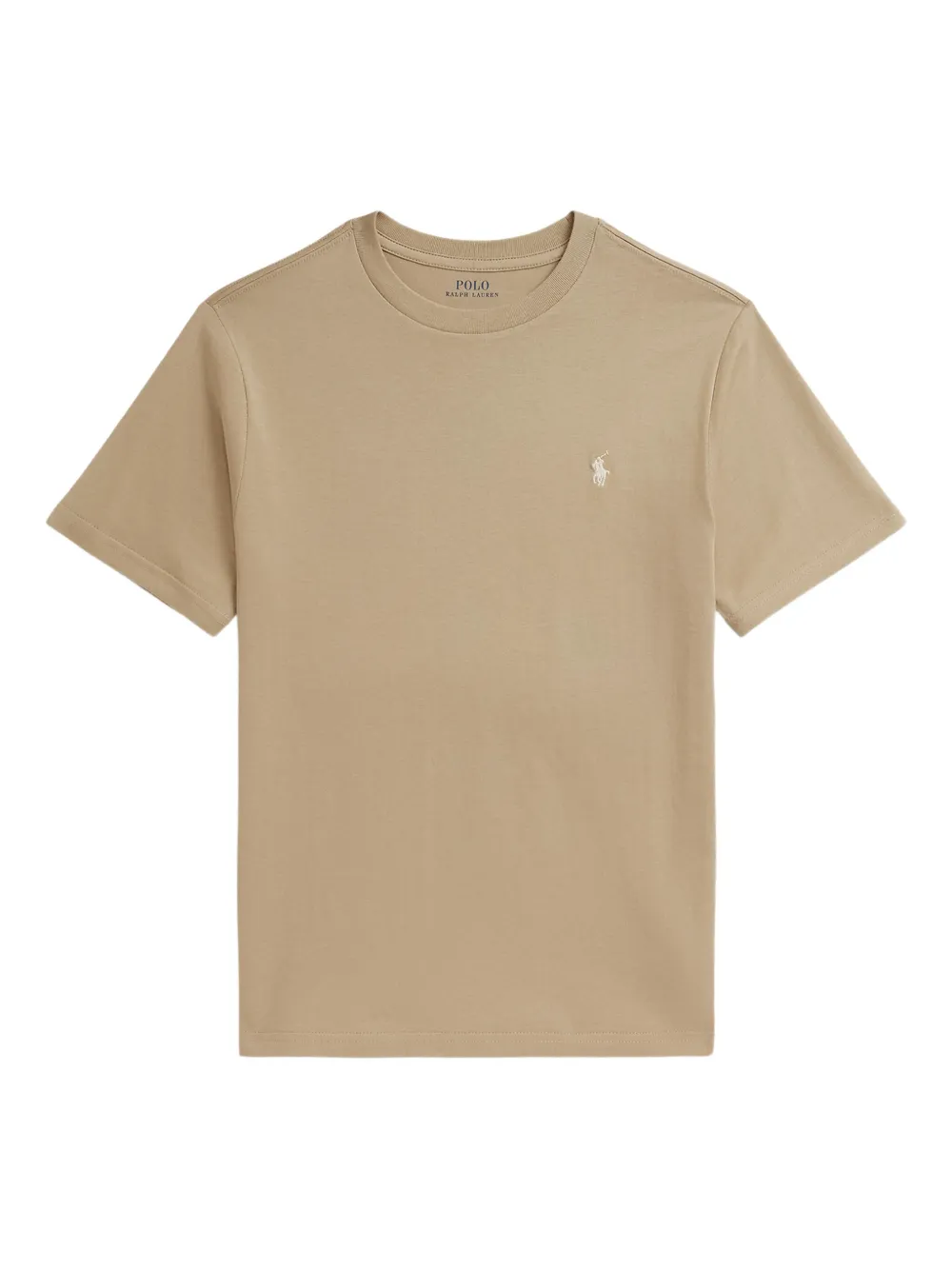 Футболка с вышитым логотипом Polo Ralph Lauren Kids, нейтральный