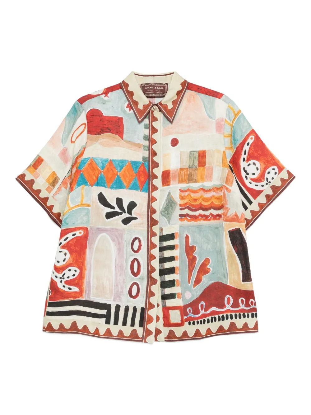 

Рубашка Michelle с абстрактным принтом Alemais, нейтральный