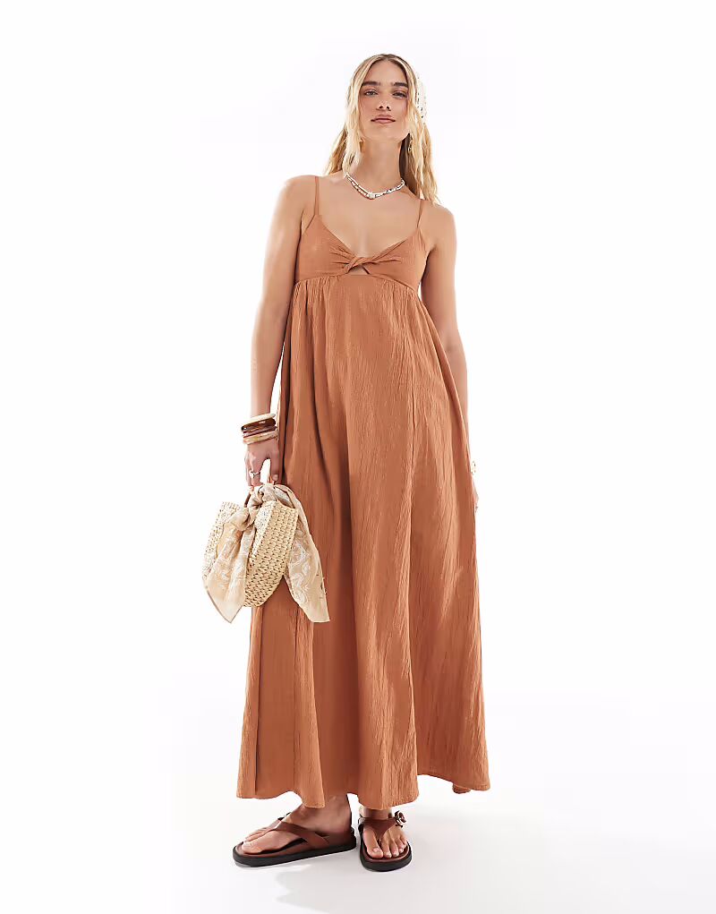 

Платье макси Billabong modern love цвета ржавчины