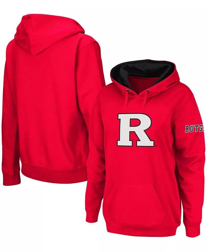 

Женский пуловер с капюшоном и большим логотипом Scarlet Rutgers Scarlet Knights Team Stadium Athletic