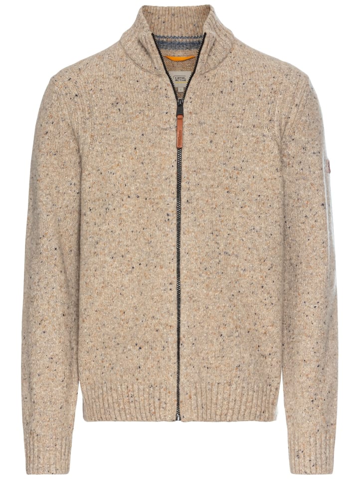 

Кардиган Camel Active Strickjacke aus nachhaltiger Merinowolle, бежевый
