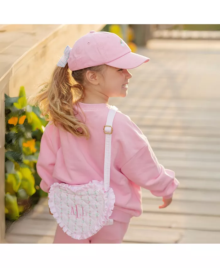 Детская хлопковая толстовка Lil Sis с круглым вырезом Bits & Bows, розовый — фото 4