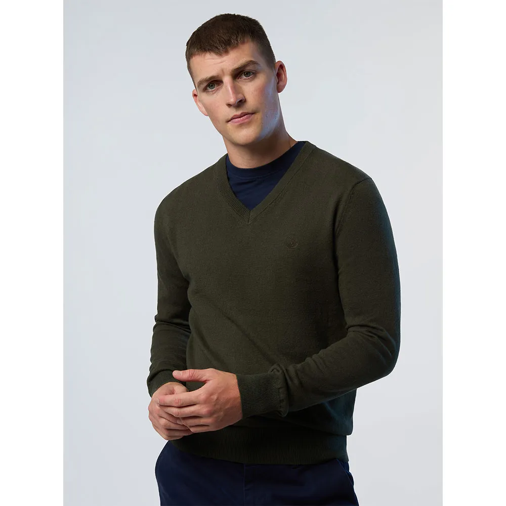 

Свитер North Sails 12Gg v neck, зеленый