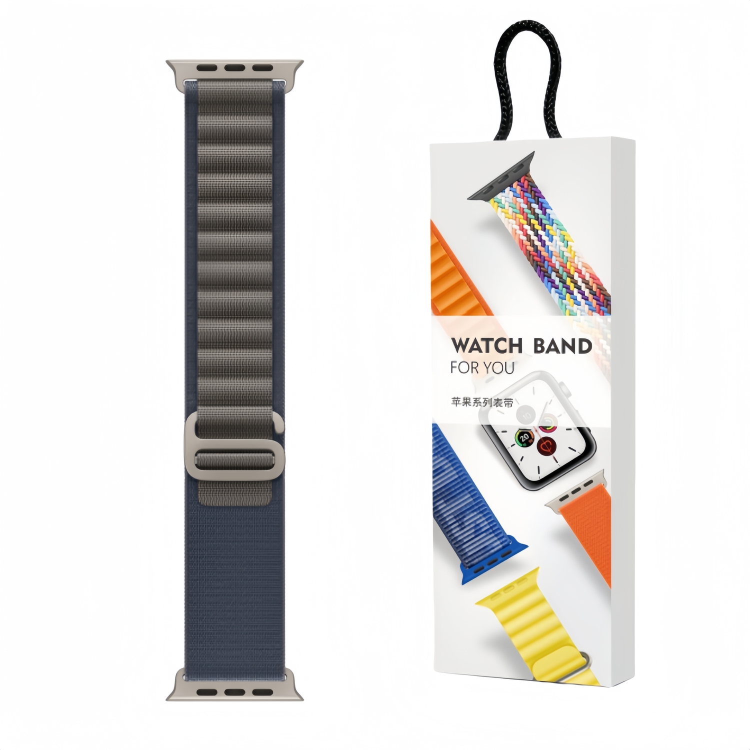

Zhongwo Часы Strap Apple Compatibility Nylon Material, Blue (New Color)