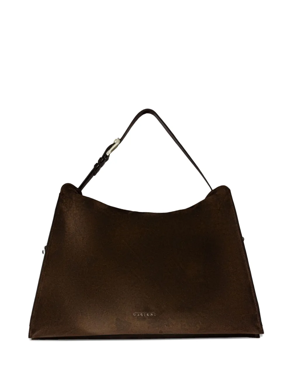 

Большая сумка на плечо из персиковой замши Trinity Orciani, коричневый