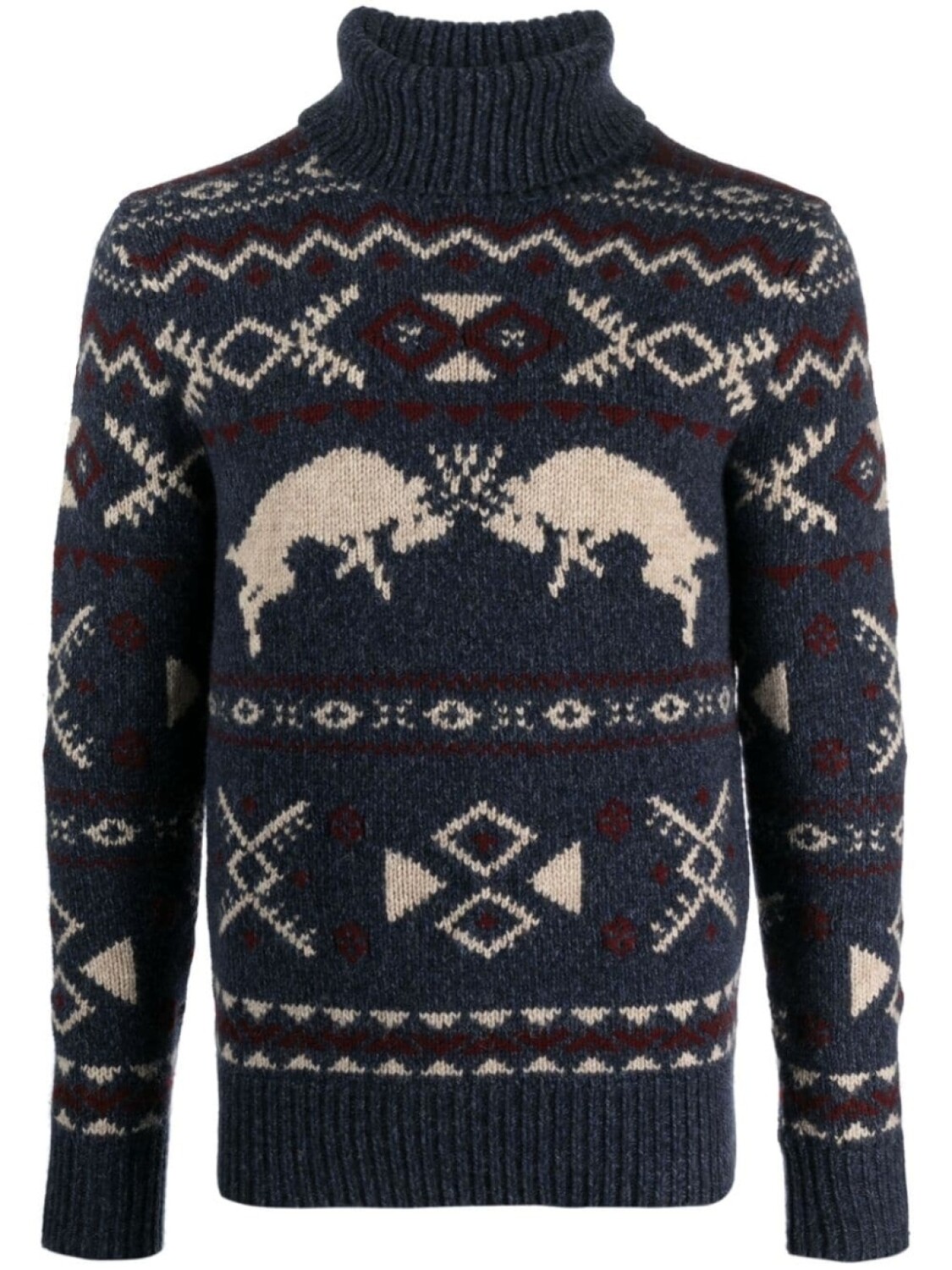 

Polo Ralph Lauren шерстяной джемпер с узором, синий