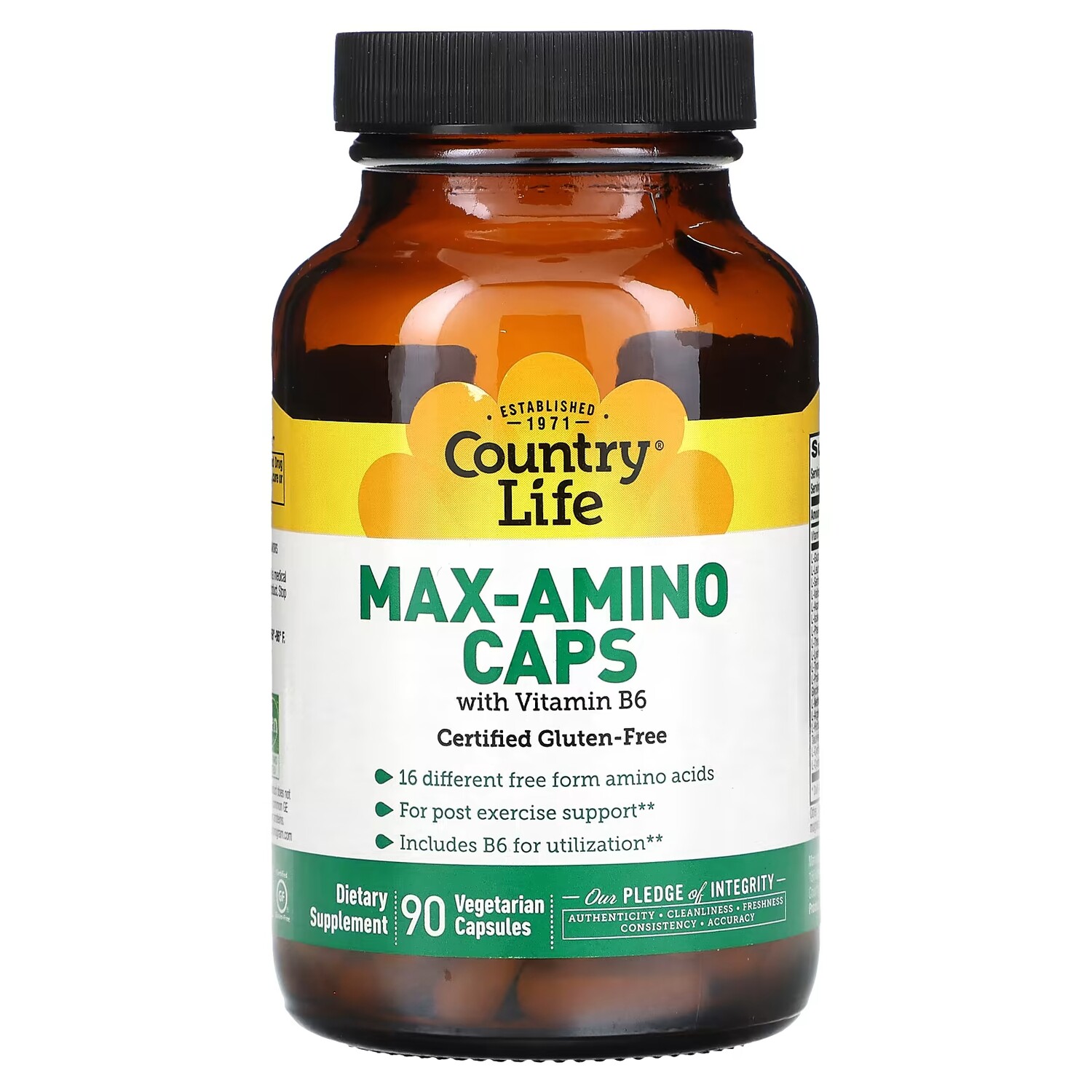 

Добавка Country Life Max-Amino Caps с витамином B6, 90 вегетарианских капсул