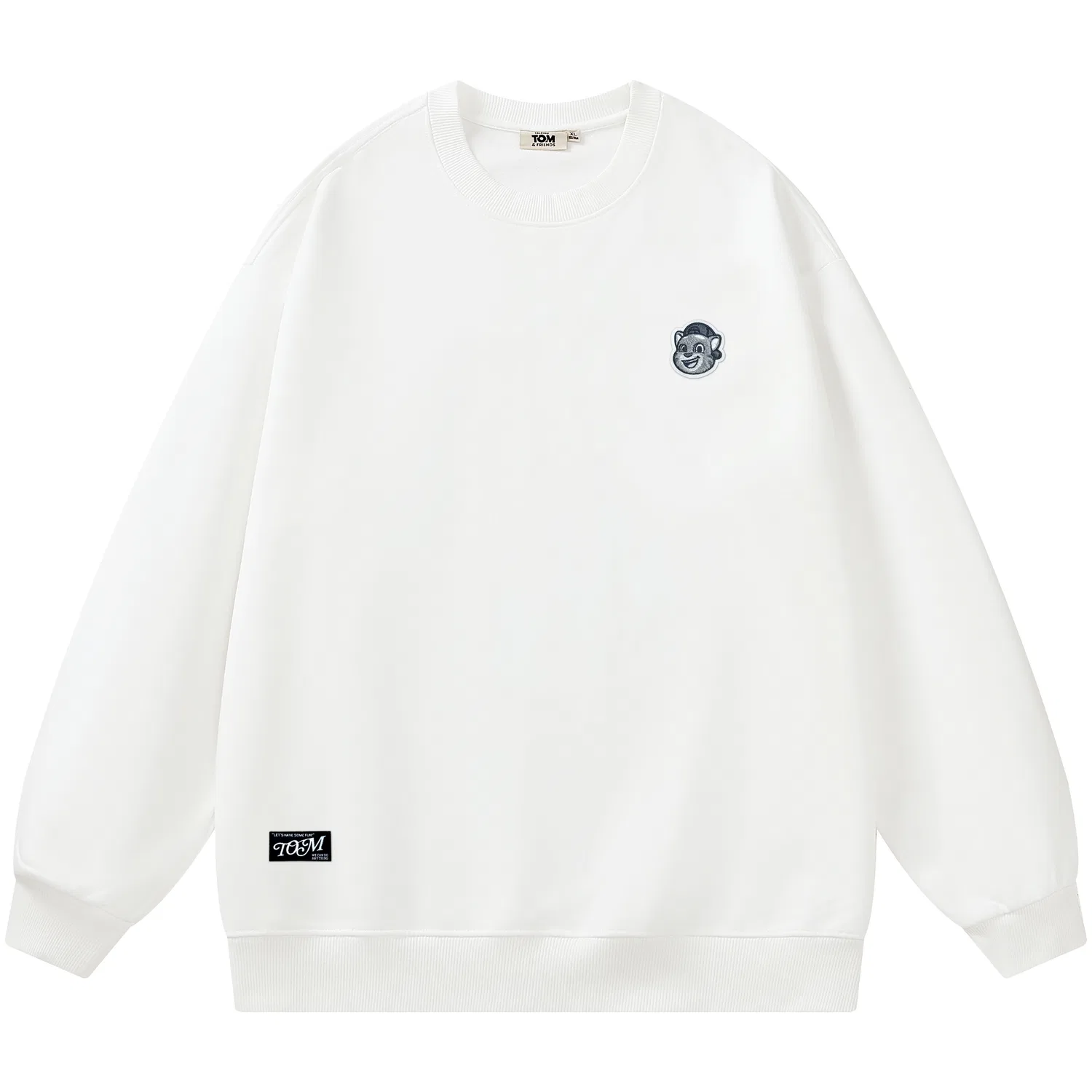 Детский свитшот с начесом TALKING TOM, White (Fleece-Lined)