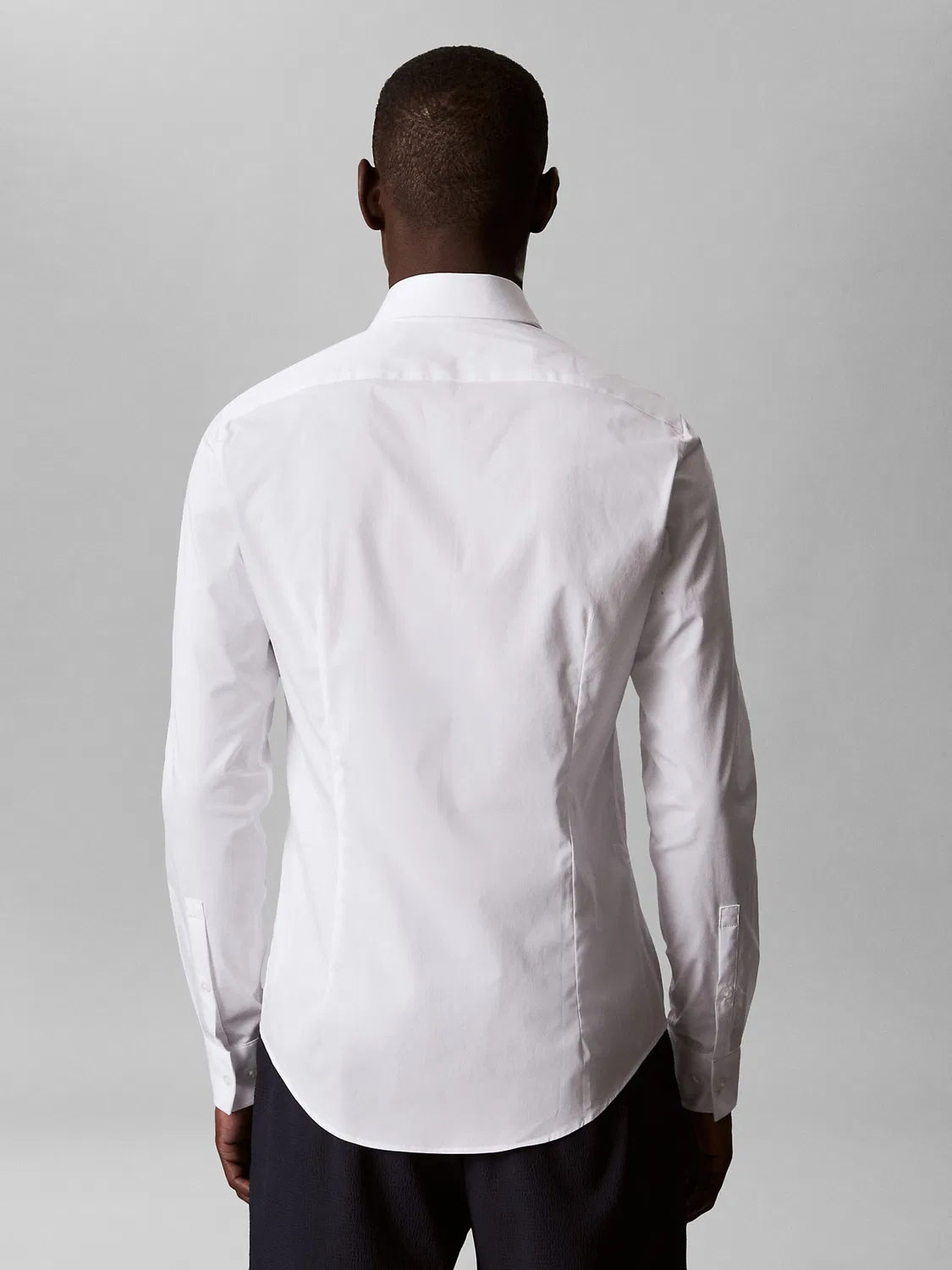 Рубашка Calvin Klein Super Slim Fit на пуговицах цвет Extra Slim Fit Stretch, белая — фото 4