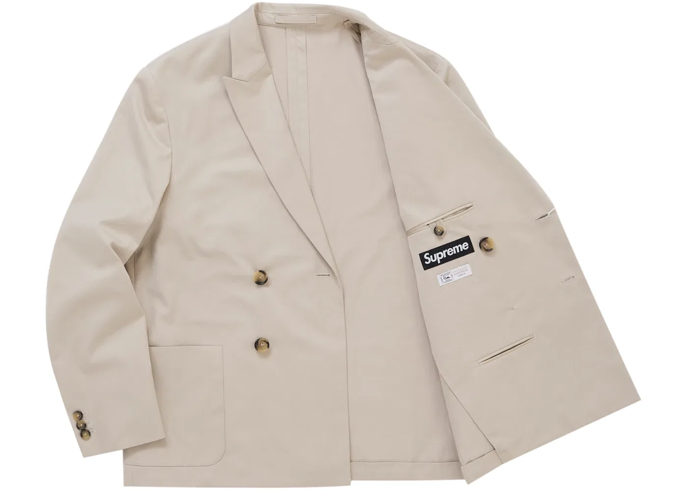Мужской костюм из хлопка Sea Island Suit (SS26) Supreme, Stone — фото 3