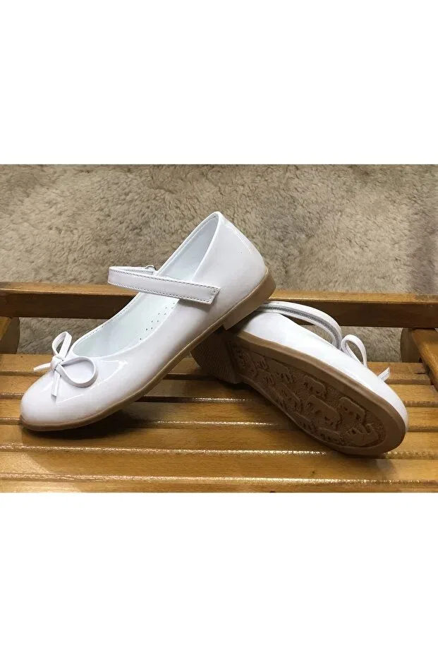 Детские балетки для девочек с ортопедической стелькой Mini Angel, White Rugan — фото 3
