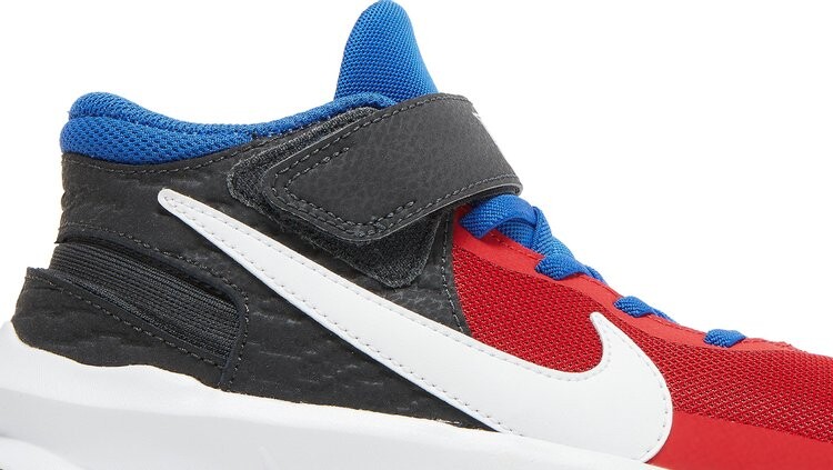 Кроссовки Nike Team Hustle D10 FlyEase GS 'University Red Game Royal', красный — фото 3