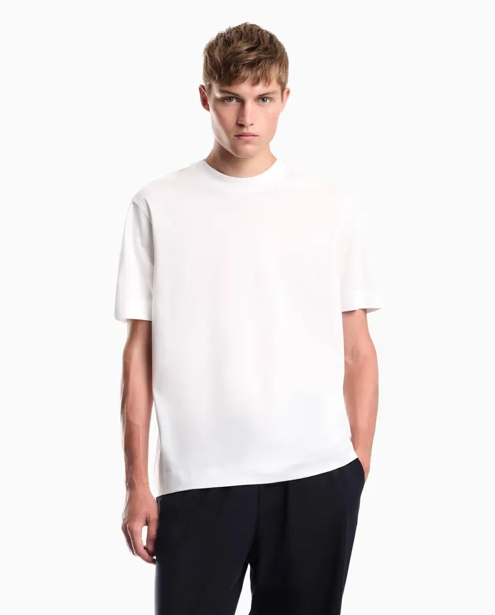 Мужская футболка с коротким рукавом с логотипом Emporio Armani, Blanco