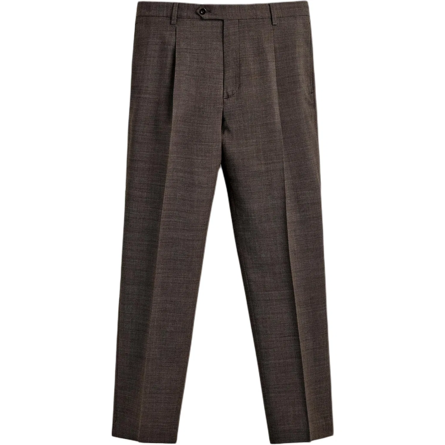 Классические брюки унисекс коричневые ZARA, Brown