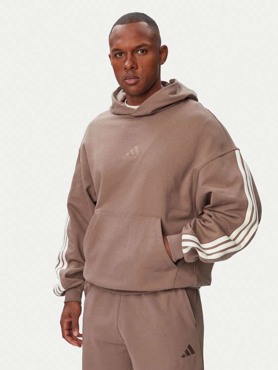 Мужская толстовка стандартного кроя Kit Hoodie Adidas, бежевый