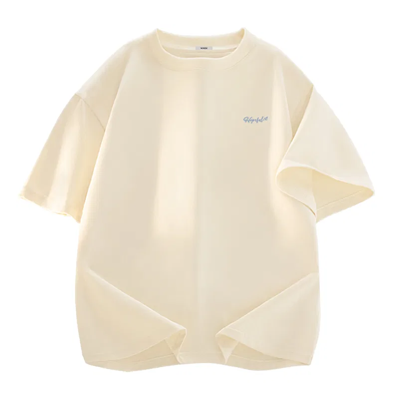 Детская футболка с круглым вырезом Mb Flying Towards Hope Chest Logo MINISO, Heather Gray — фото 4