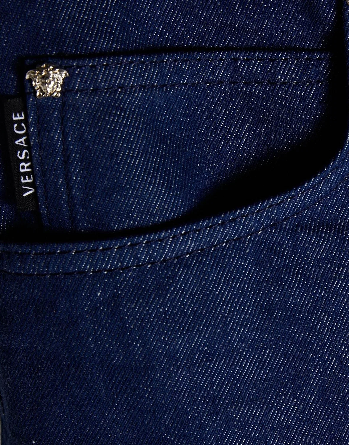 Мужские прямые джинсы со средней посадкой Versace, синий — фото 4