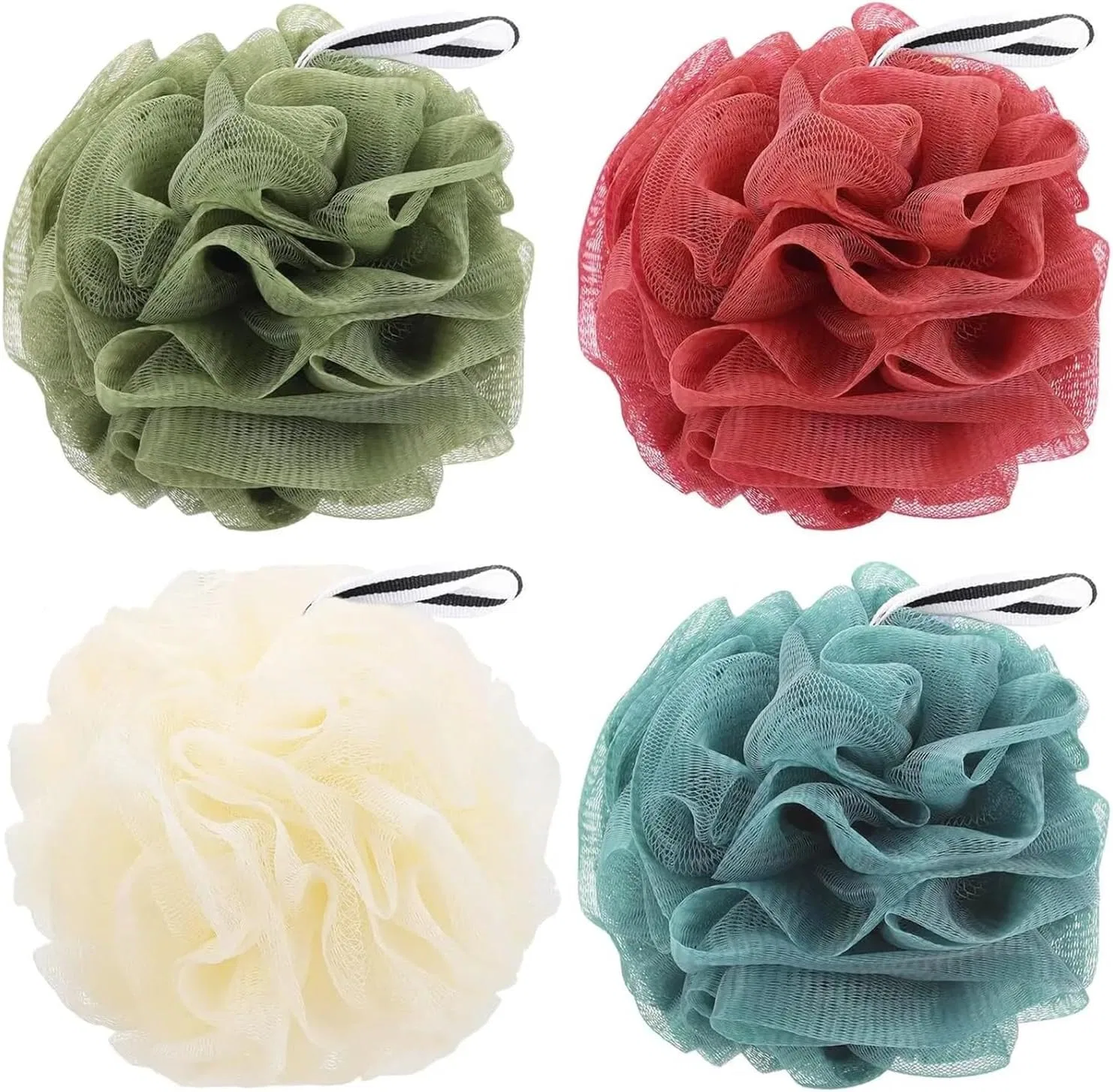 Мочалка для душа, FGUJSUR, 4 шт, 50 г, Style1