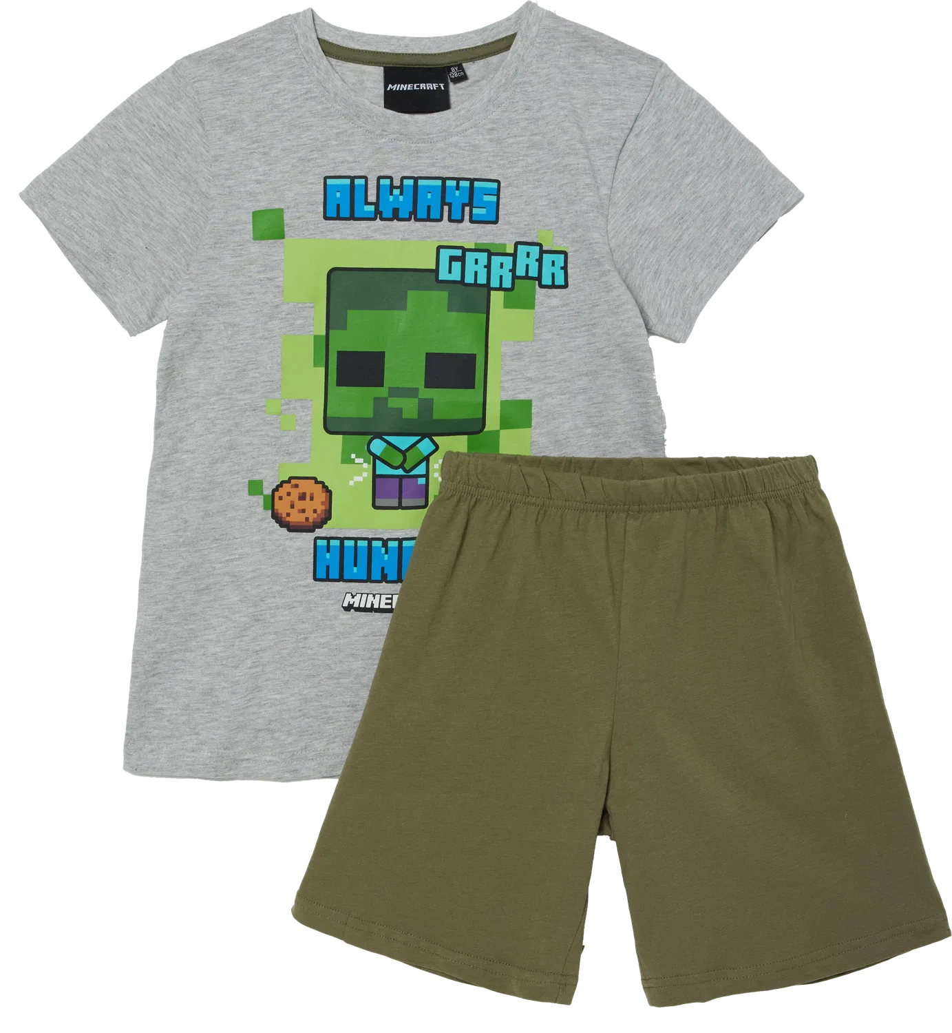 Детская ночная пижама Minecraft, серый