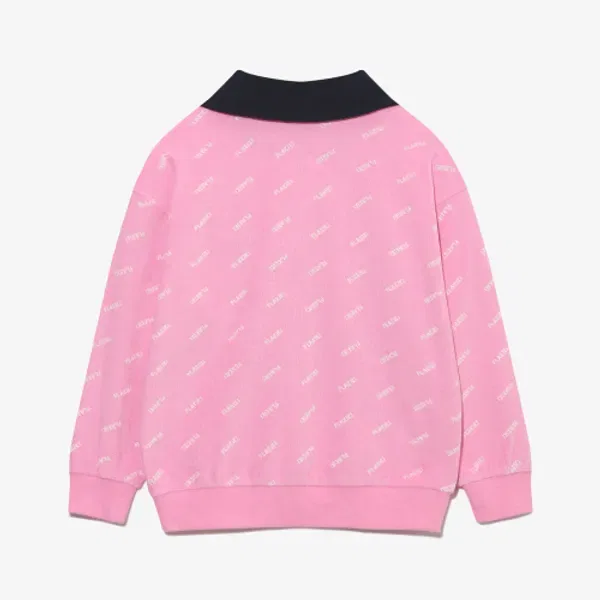 Свитшот с воротником Fila Kids, хлопковый, Terry, FILA, белый — фото 4