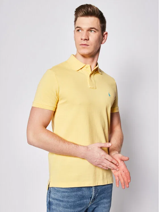Поло custom slim fit Core Replen Polo Ralph Lauren, желтый
