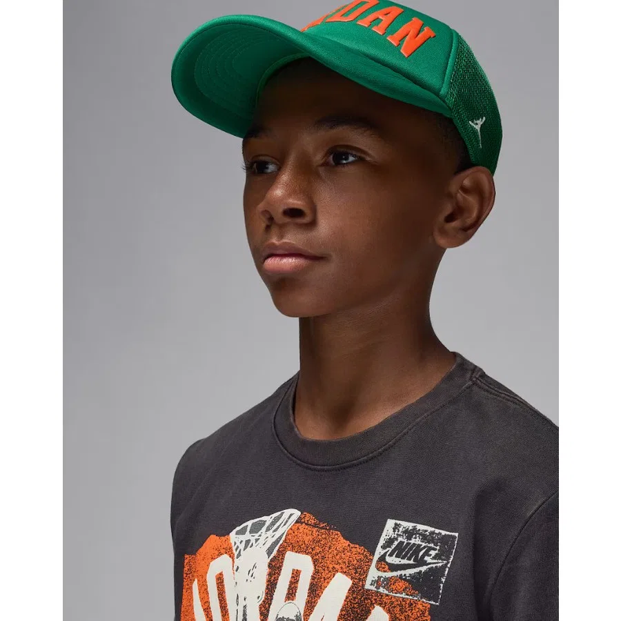 Детская футболка с принтом Jordan JDB MJ Throwback Slam SS Tee Nike, Антрацитовый — фото 3