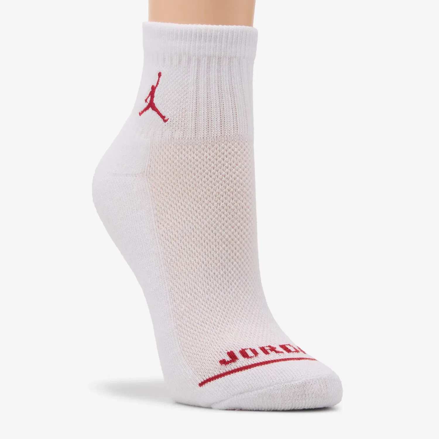 Набор из 6 пар средних носков Jordan Legend до щиколотки, Gym Red/White/Black Assorted — фото 4