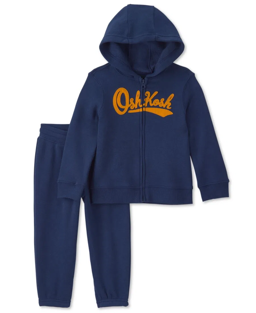 Комплект из флисовой кофты с капюшоном и брюк Osh Kosh, Navy