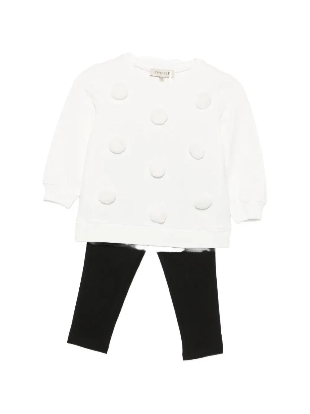 Спортивный костюм с помпонами Twinset Kids, белый