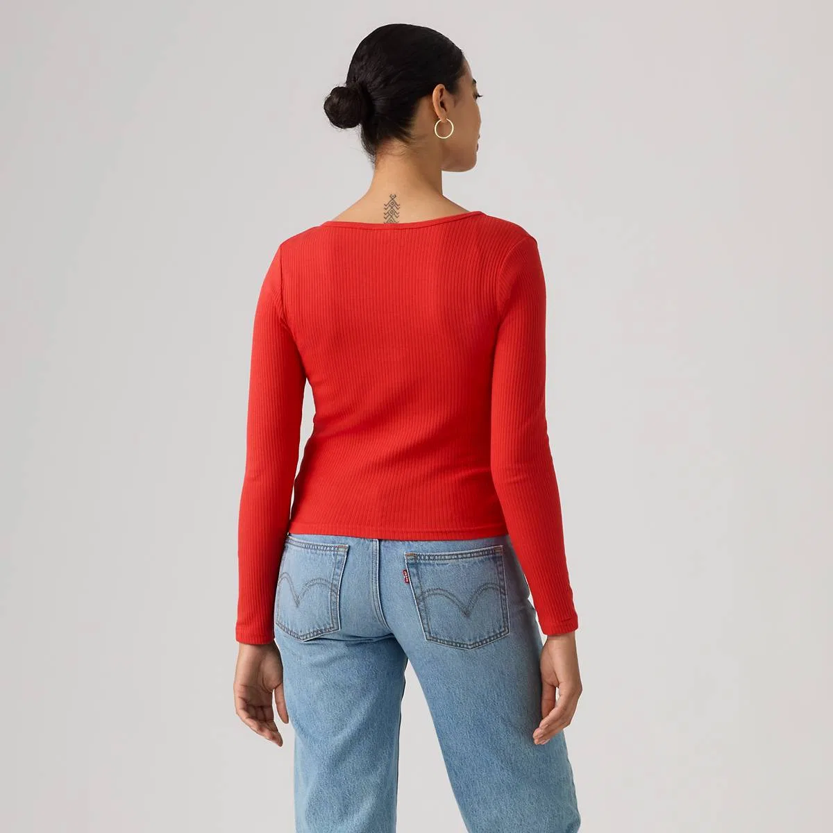 Рубашка с длинными рукавами на пуговицах от Austen Levi's, True Red - Red — фото 4