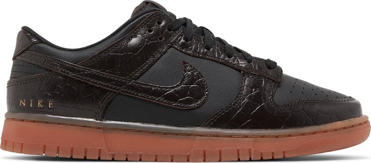 Кроссовки Nike Dunk Low SE 'Chocolate Croc', черный - фото