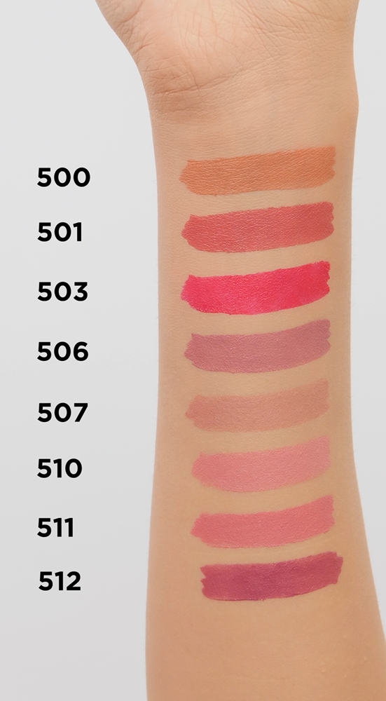 Бархатная матовая кремовая помада с матовым эффектом Eveline Cosmetics, atspalvis 500 4,5 гр — фото 2