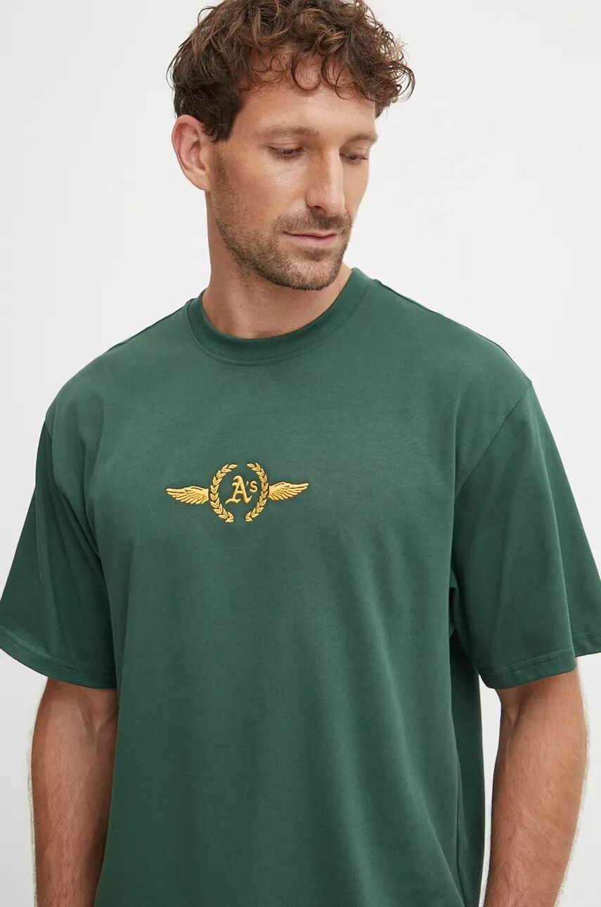 

Хлопковая футболка бренда 47 MLB Oakland Athletics 47 Brand, зеленый
