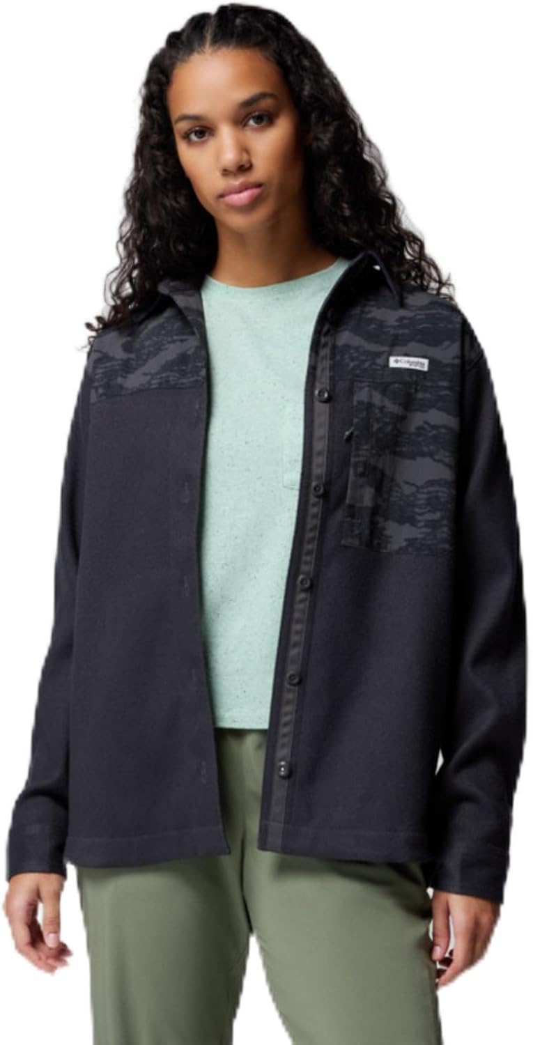 

Женская куртка Columbia Pfg Uncharted Shirt Jacket, Shark/Shark Lamina