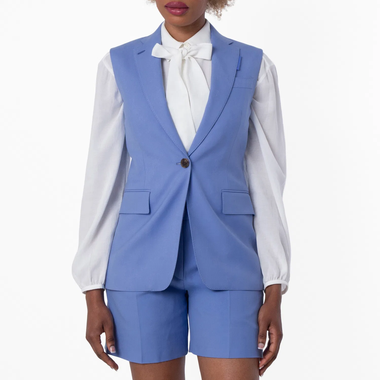 Жакет без рукавов Sleeveless Tailored Jacket Burberry, Cool Cornflower Blue