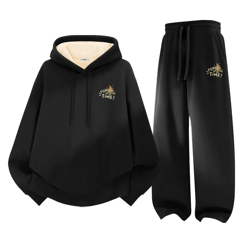 Детский комплект из худи и штанов утепленный MINISO, Khaki — фото 4