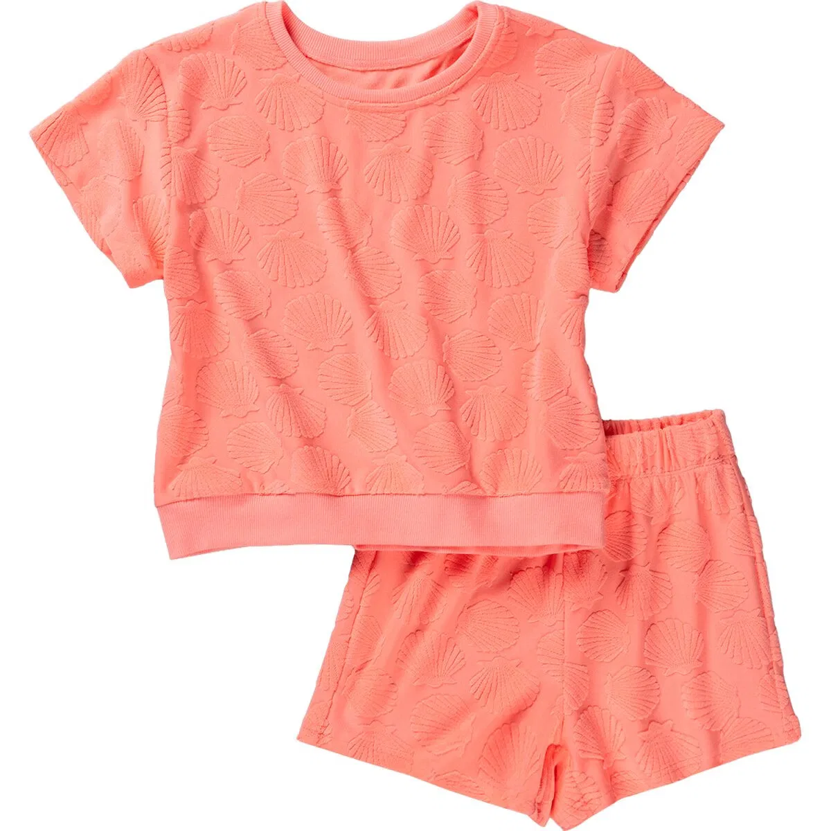 Детский комплект для девочек с принтом Seashell Set Seaesta Surf, Neon Peach