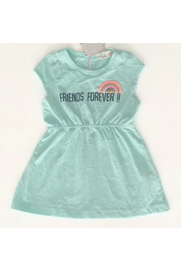 Детское платье для девочек с принтом Mint baby girl dress Mammaramma, Turquoise