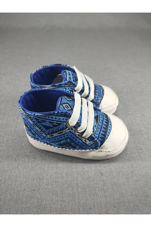 Детские ботинки для мальчиков с этническим узором Oscar Baby, Blue — фото 4