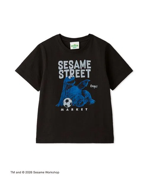 Детская футболка с принтом Soccer Sesame Street, Black