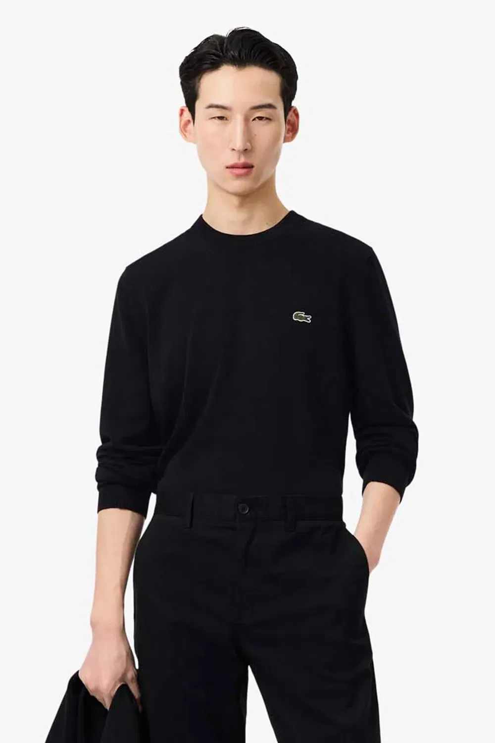 Свитер с круглым вырезом Lacoste, Black — фото 3